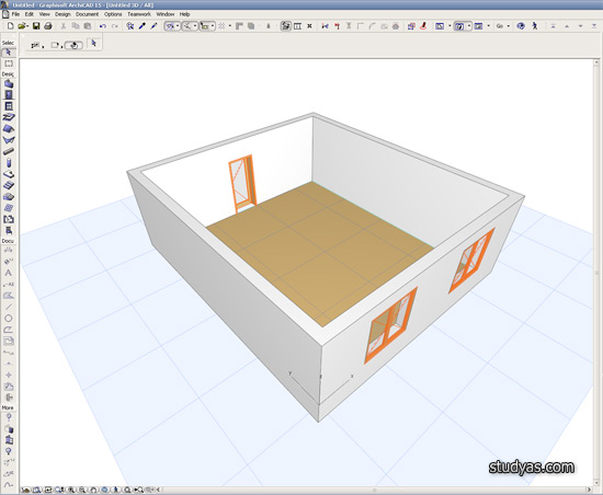 3d модель комнаты в ArchiCAD15